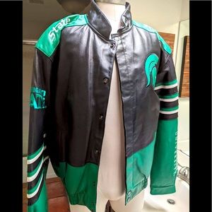 Michigan state leather jacket
